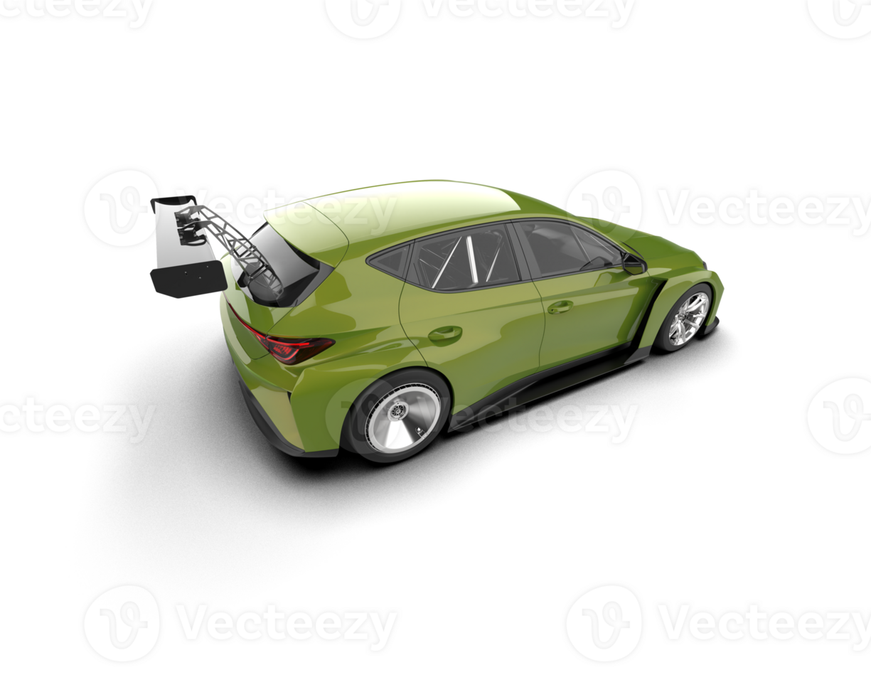 Realistic race car isolated on background. 3d rendering - illustration png