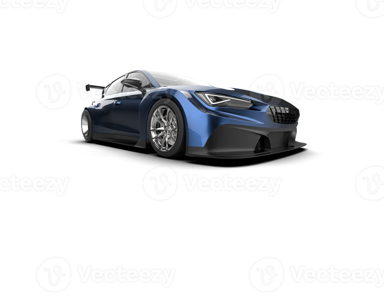 Realistic race car isolated on background. 3d rendering - illustration png