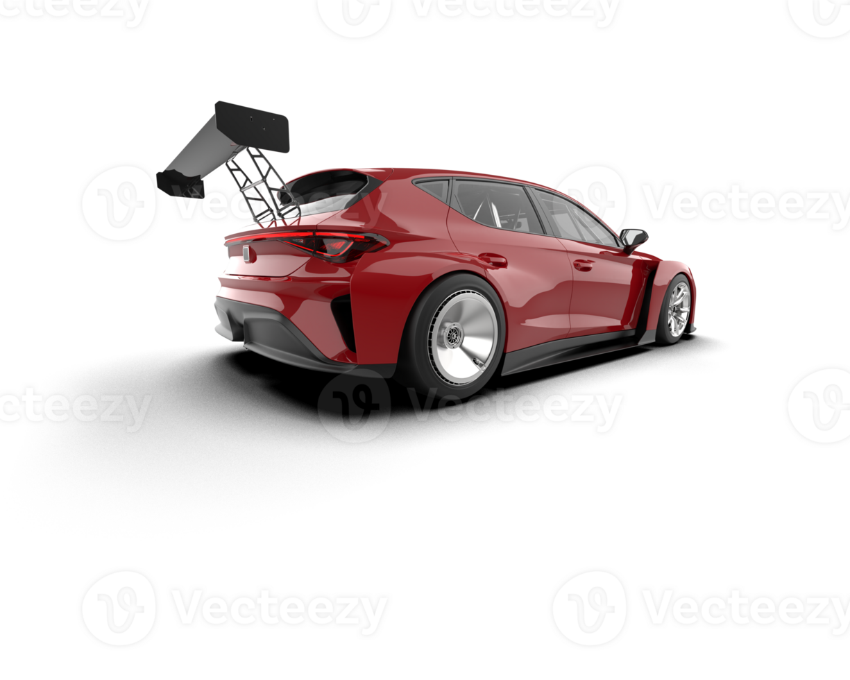 Realistic race car isolated on background. 3d rendering - illustration png