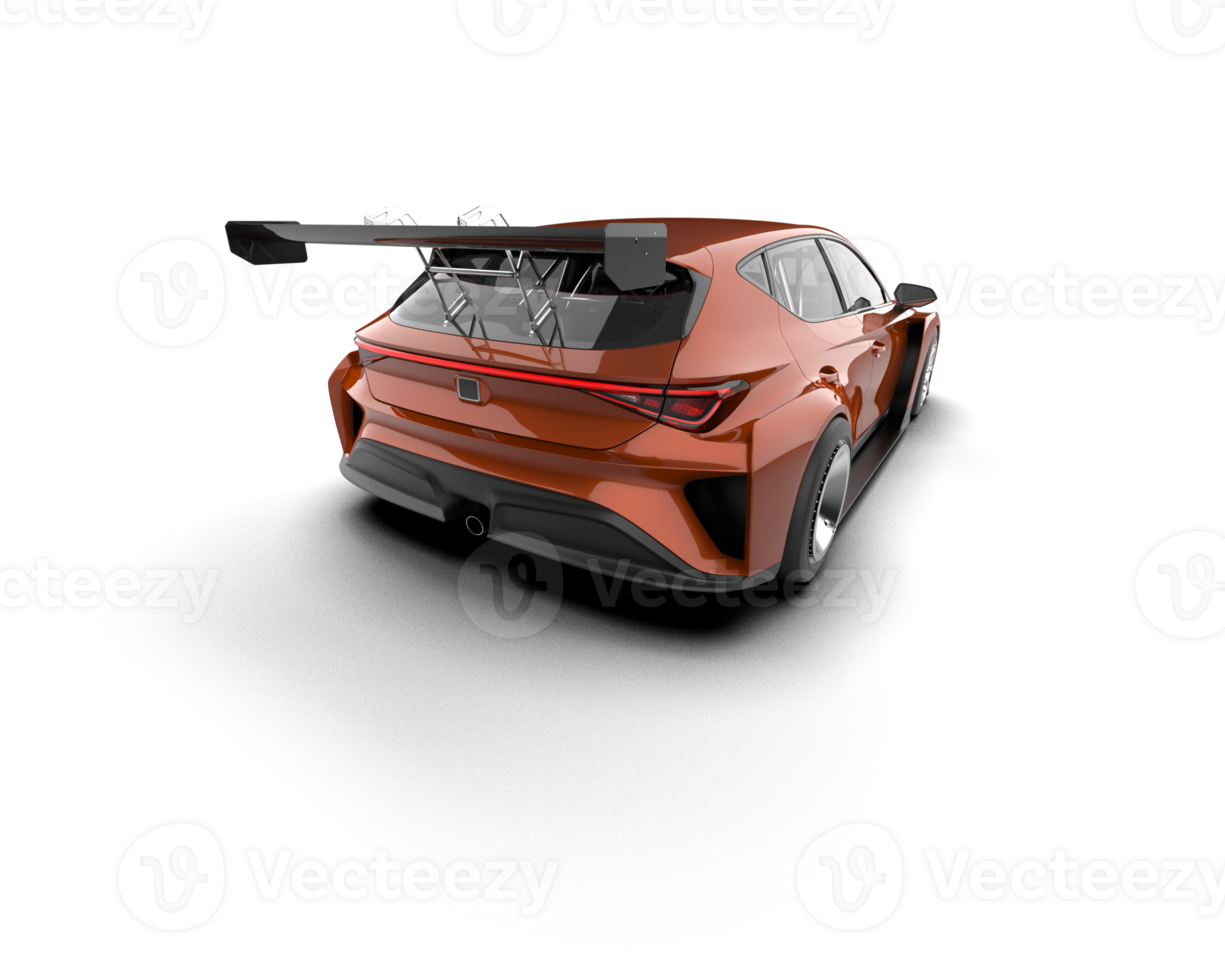 Realistic race car isolated on background. 3d rendering - illustration png