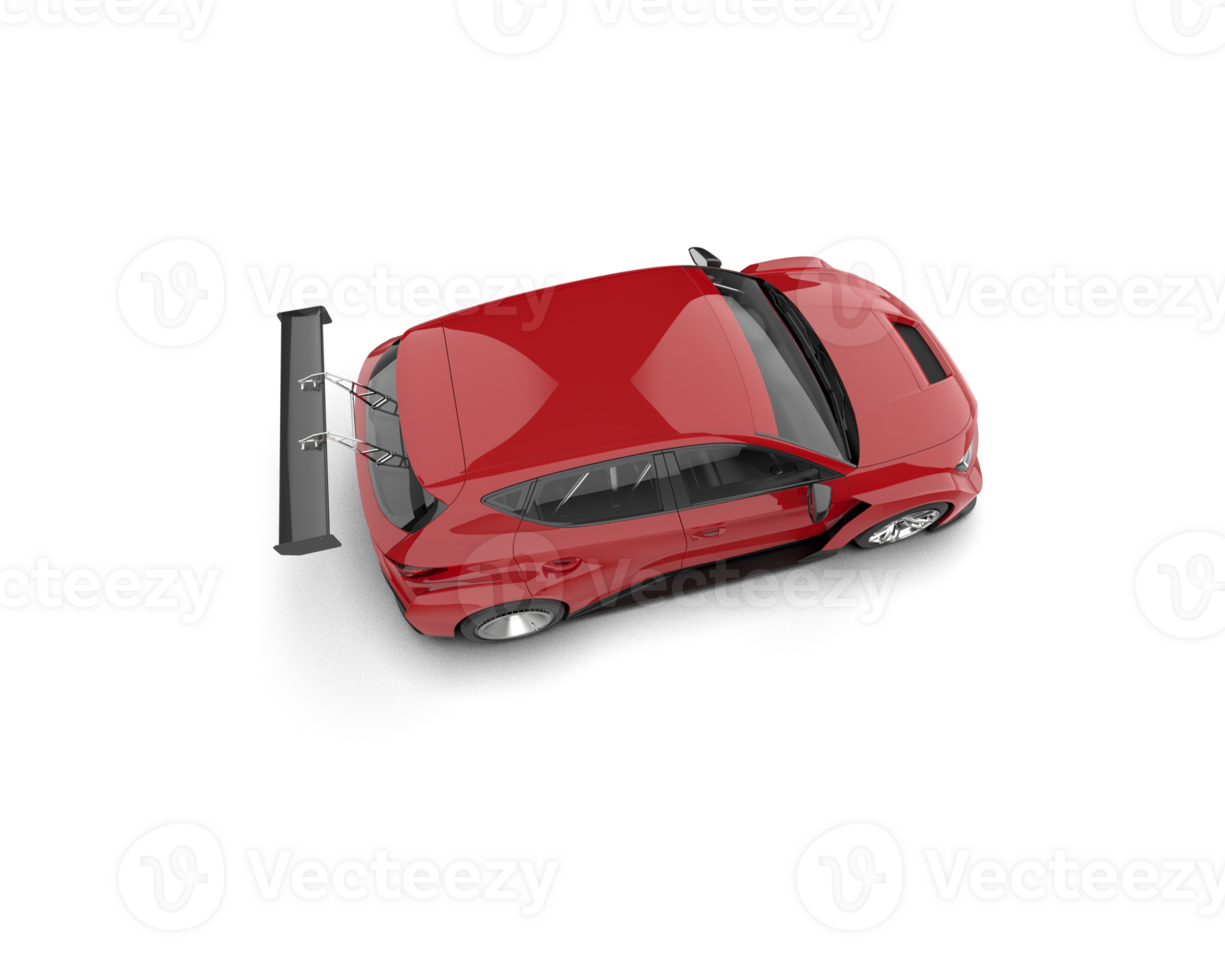Realistic race car isolated on background. 3d rendering - illustration png
