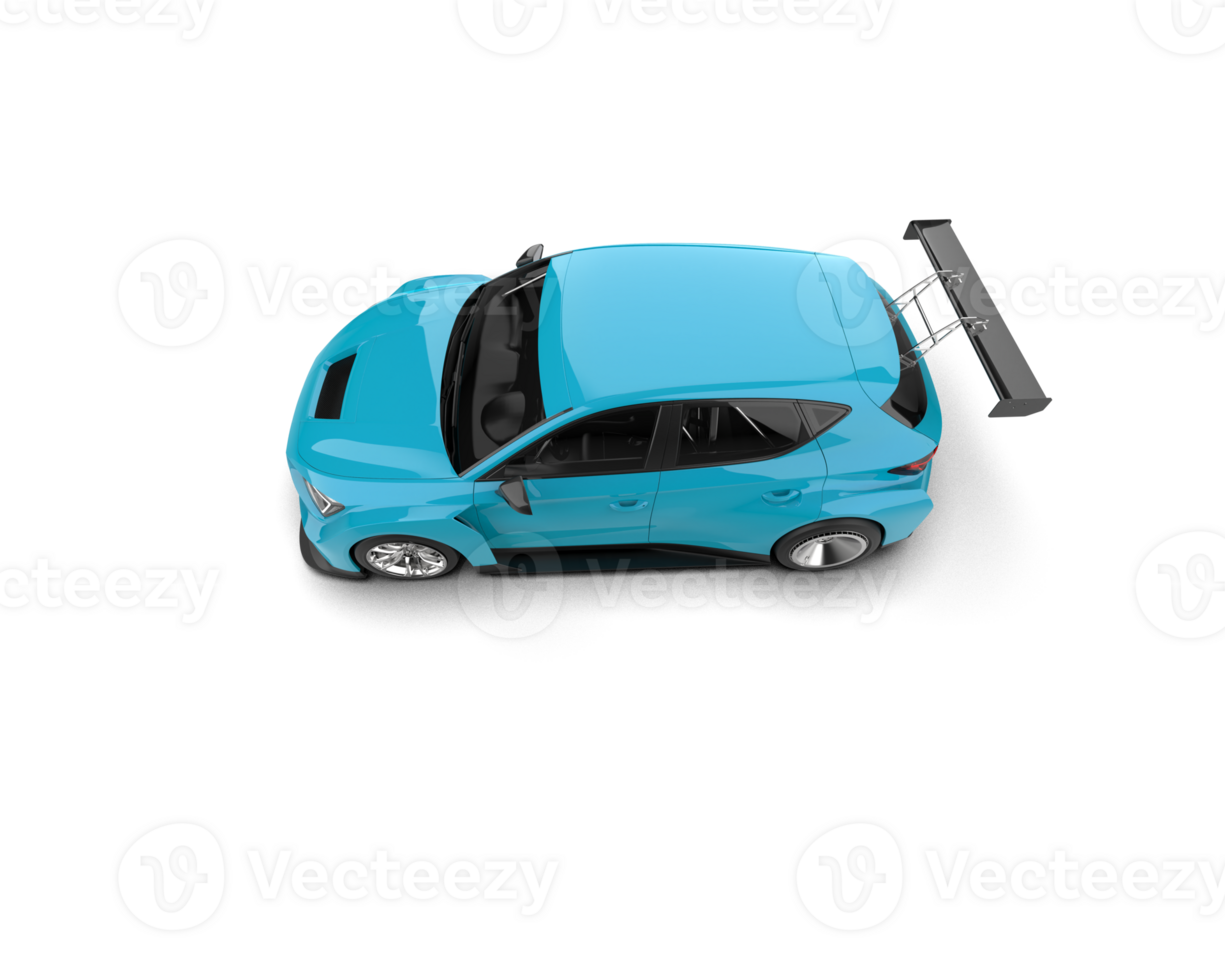 Realistic race car isolated on background. 3d rendering - illustration png