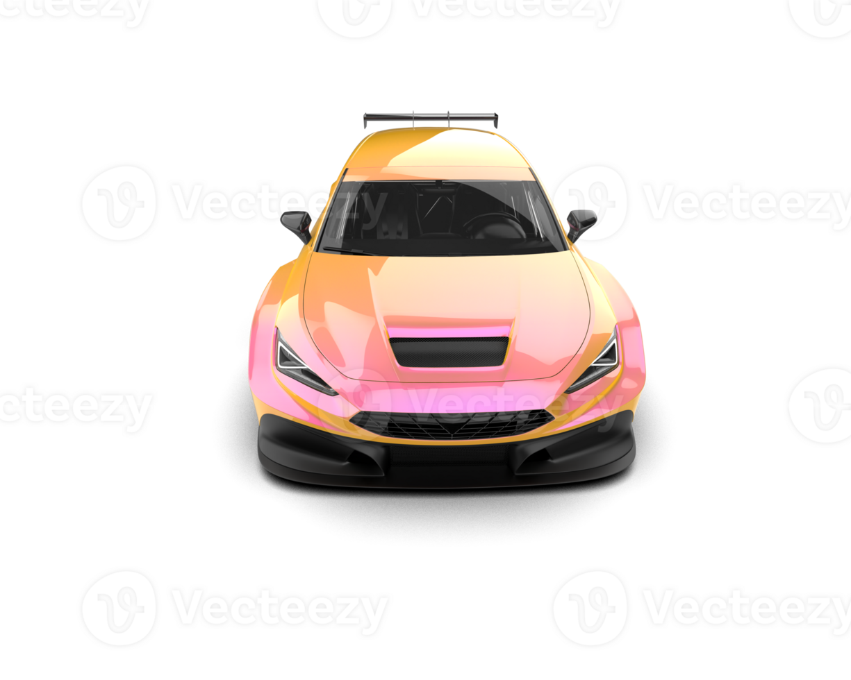 Realistic race car isolated on background. 3d rendering - illustration png