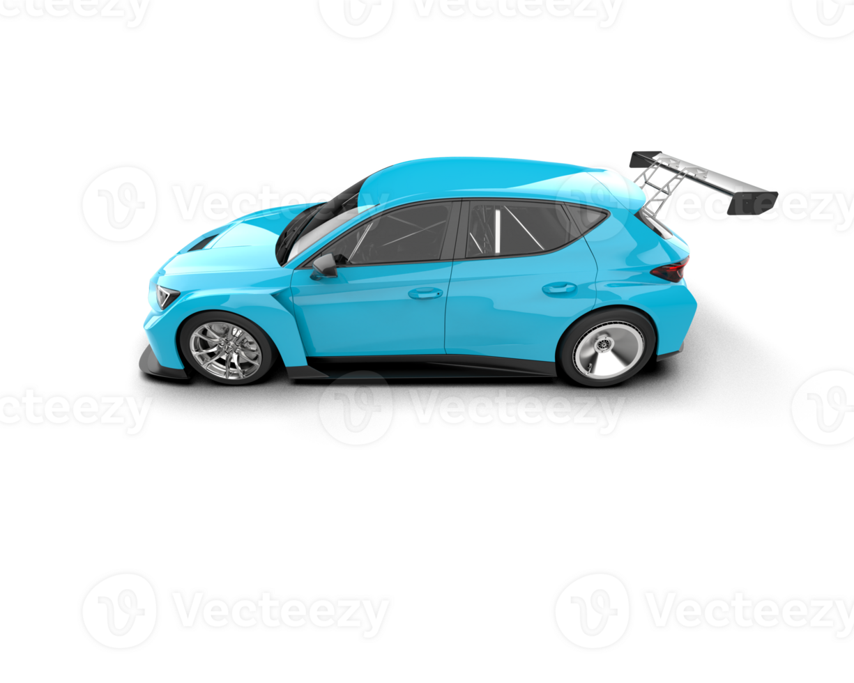 Realistic race car isolated on background. 3d rendering - illustration png