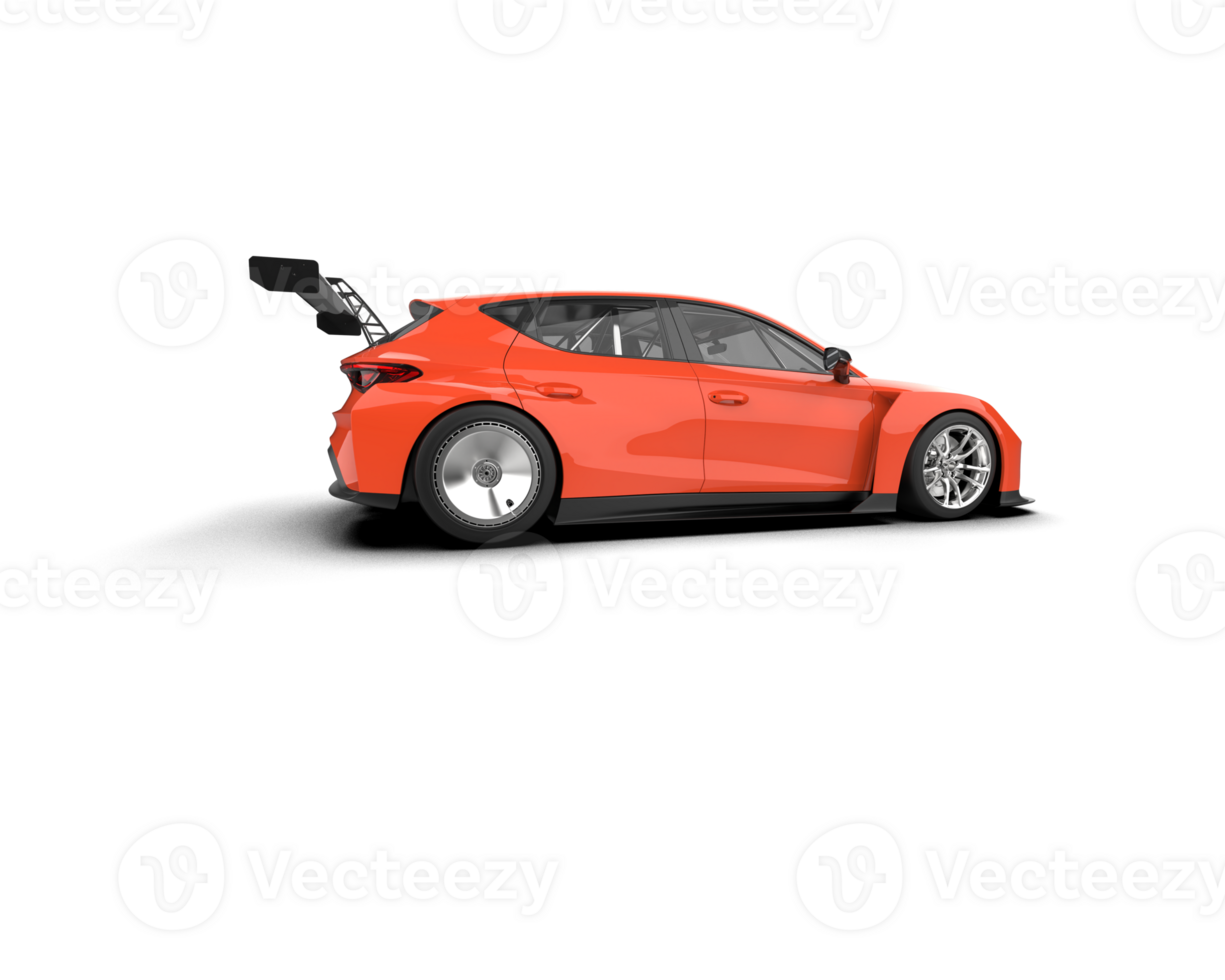 Realistic race car isolated on background. 3d rendering - illustration png