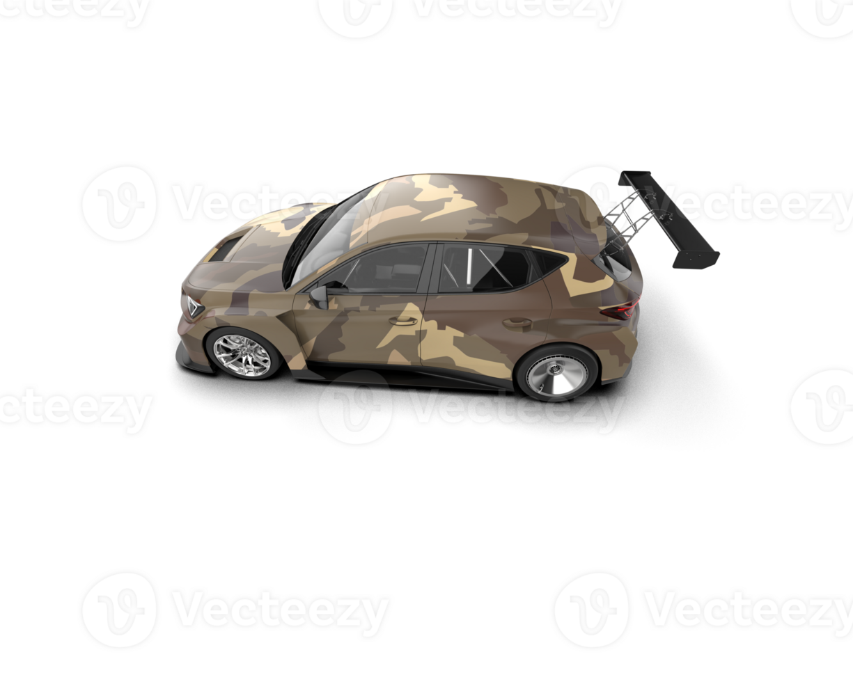 Realistic race car isolated on background. 3d rendering - illustration png