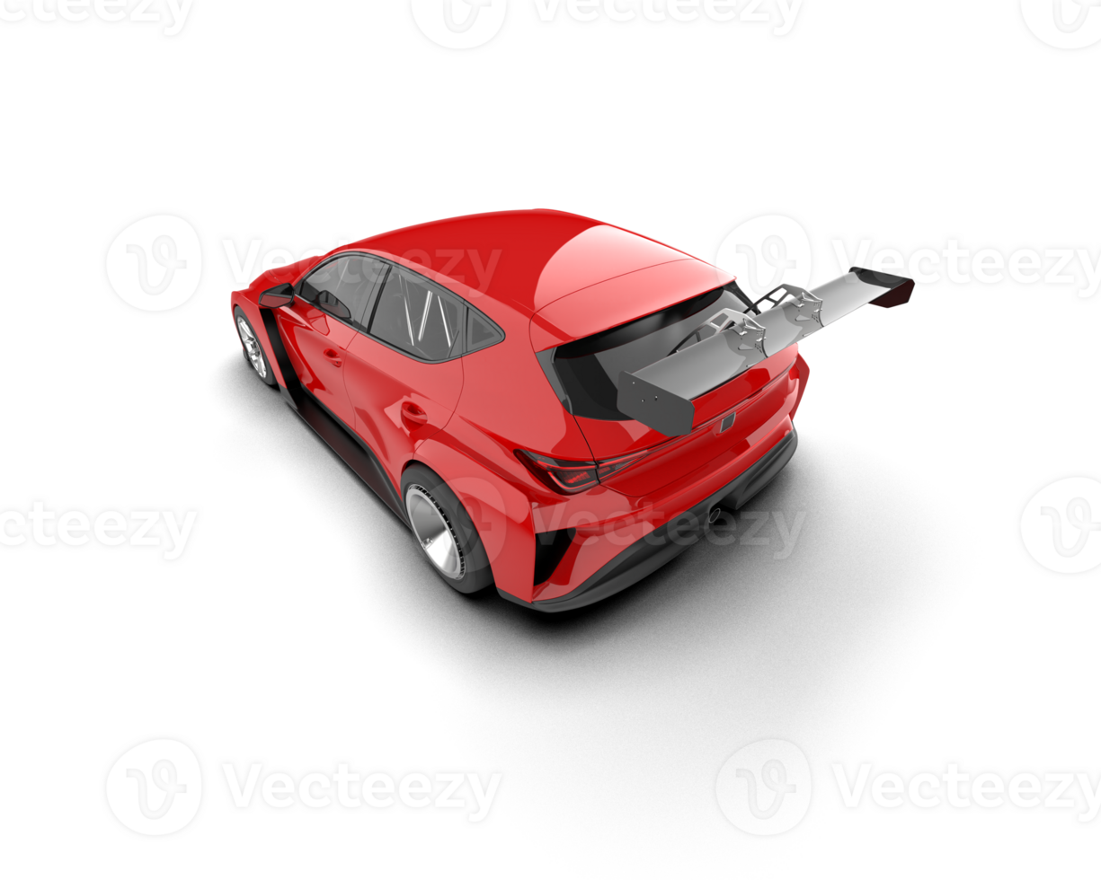 Realistic race car isolated on background. 3d rendering - illustration png