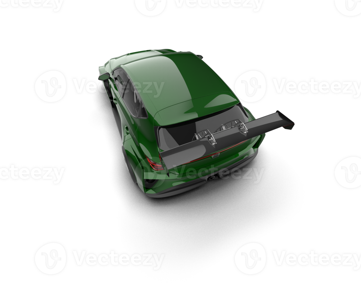 Realistic race car isolated on background. 3d rendering - illustration png