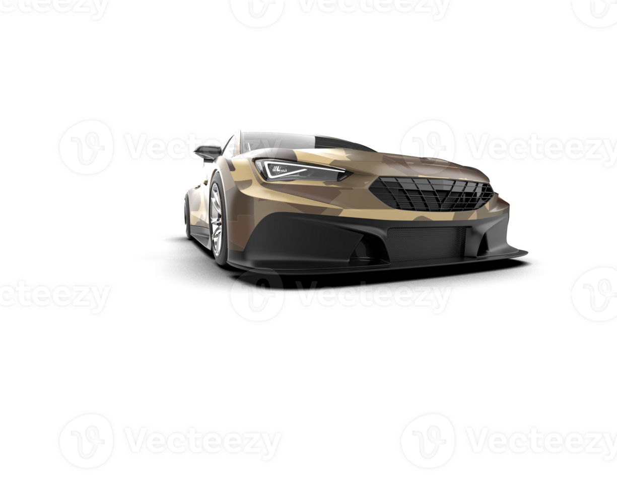 Realistic race car isolated on background. 3d rendering - illustration png