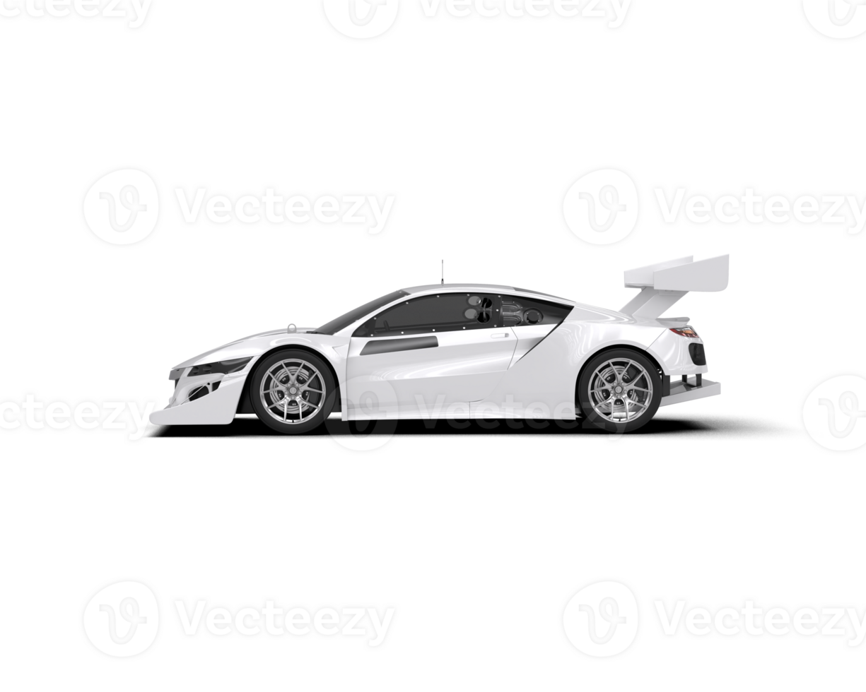 Realistic race car isolated on background. 3d rendering - illustration png