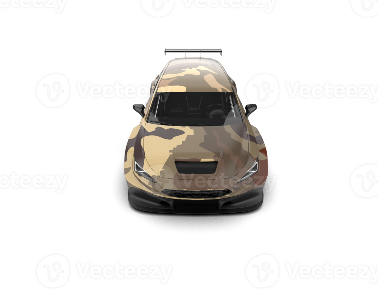 Realistic race car isolated on background. 3d rendering - illustration png