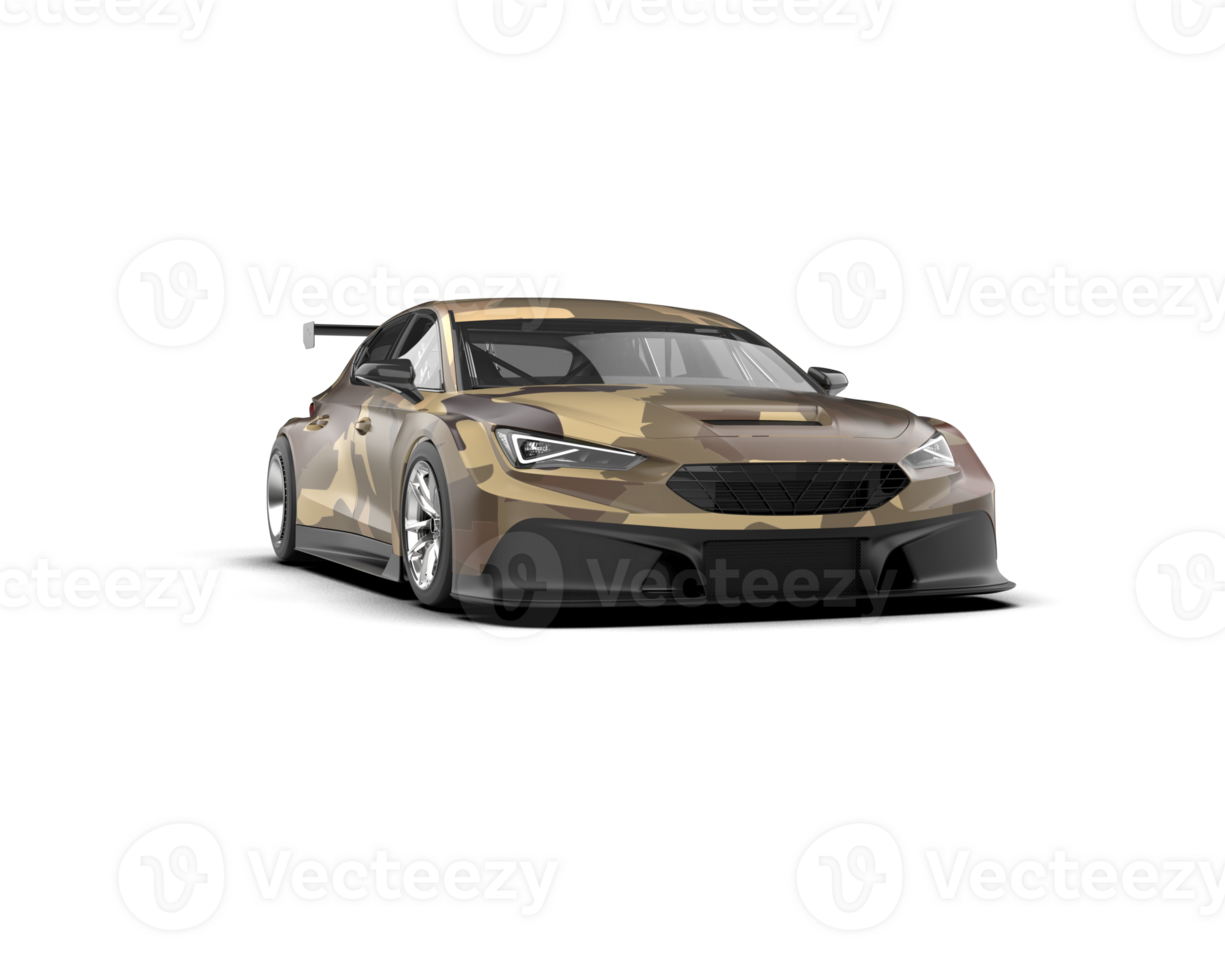 Realistic race car isolated on background. 3d rendering - illustration png