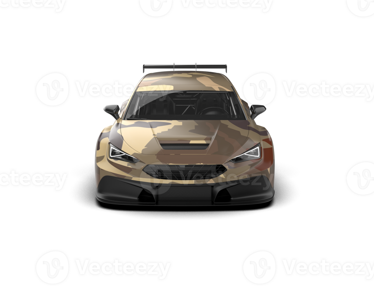 Realistic race car isolated on background. 3d rendering - illustration png