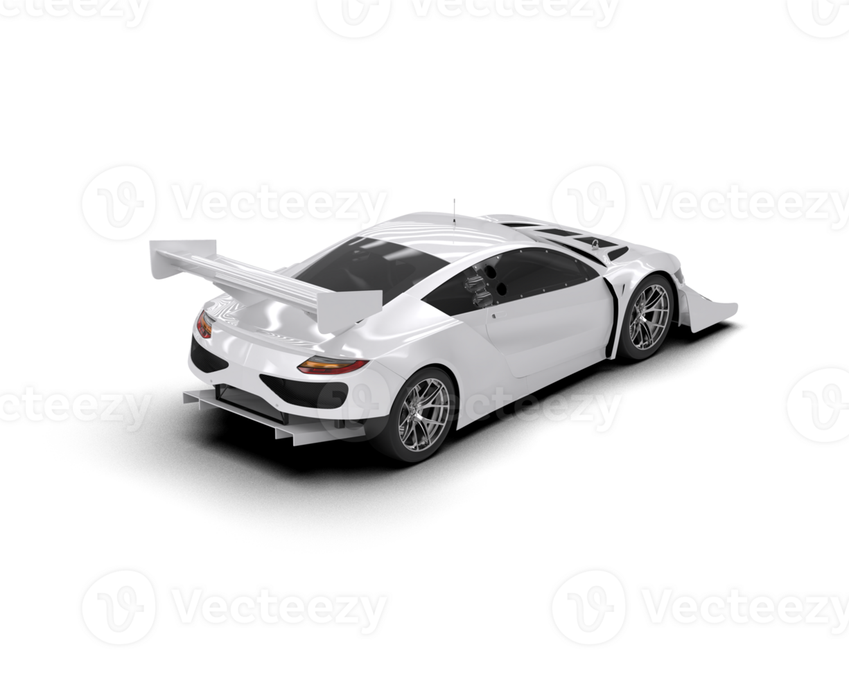 Realistic race car isolated on background. 3d rendering - illustration png