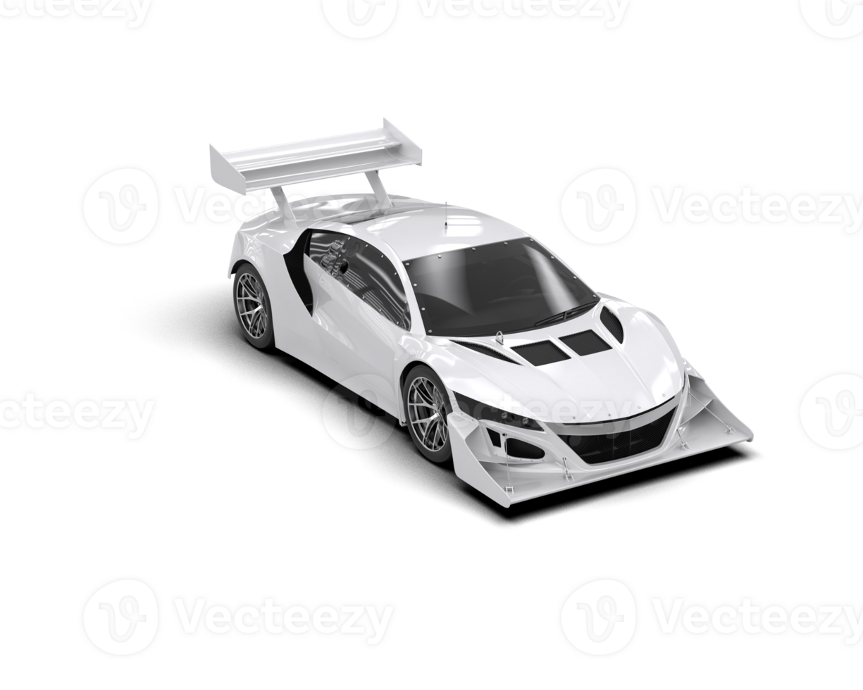Realistic race car isolated on background. 3d rendering - illustration png