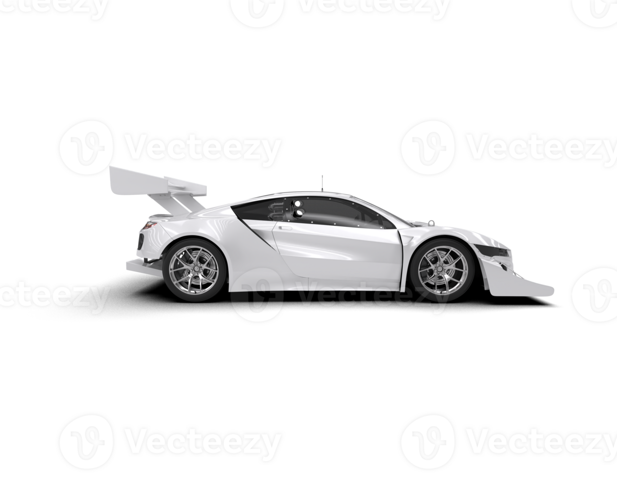 Realistic race car isolated on background. 3d rendering - illustration png