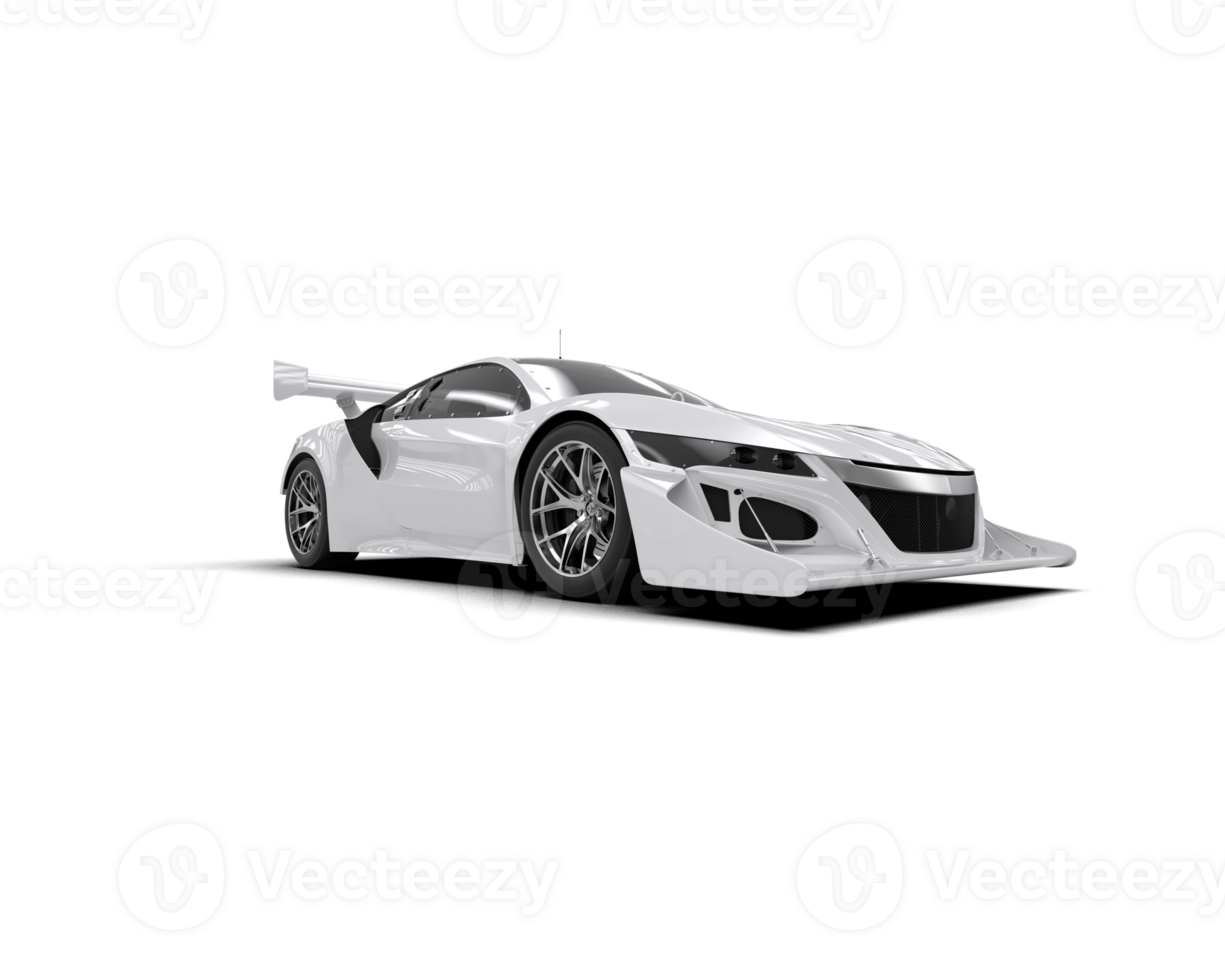 Realistic race car isolated on background. 3d rendering - illustration png