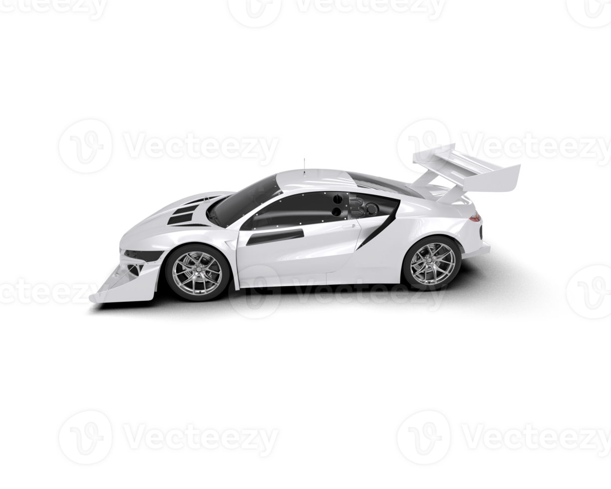 Realistic race car isolated on background. 3d rendering - illustration png