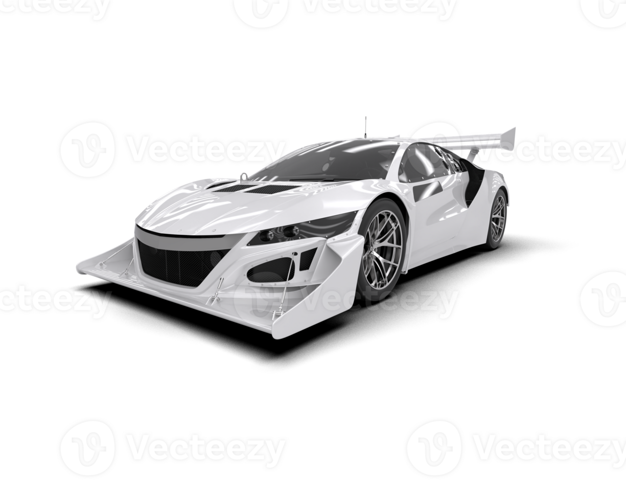 Realistic race car isolated on background. 3d rendering - illustration png