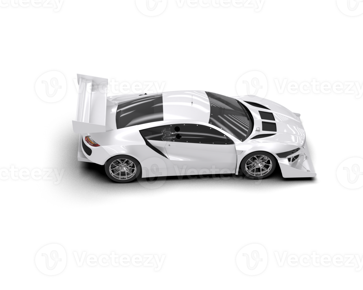 Realistic race car isolated on background. 3d rendering - illustration png