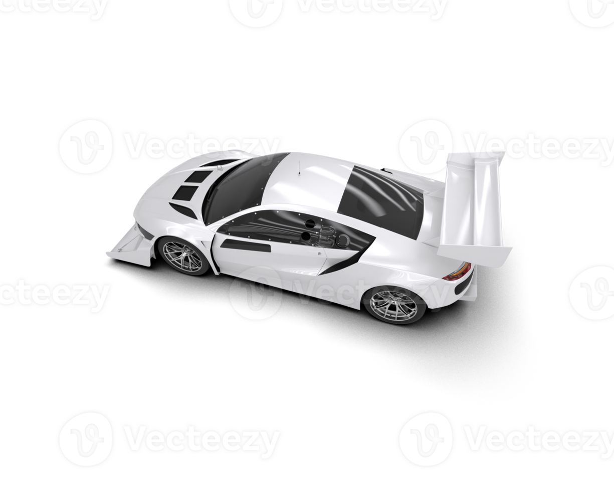 Realistic race car isolated on background. 3d rendering - illustration png