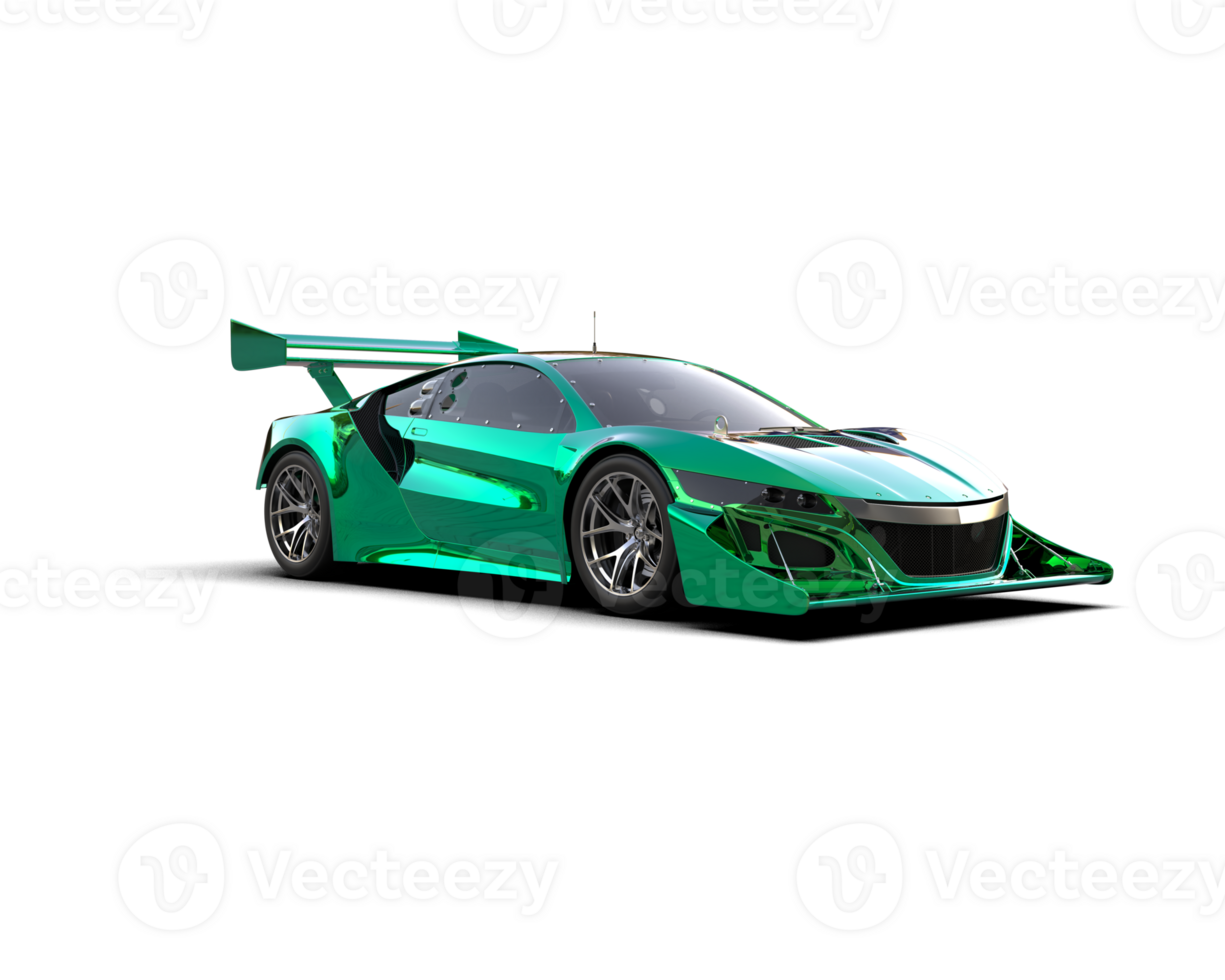 Realistic race car isolated on background. 3d rendering - illustration png