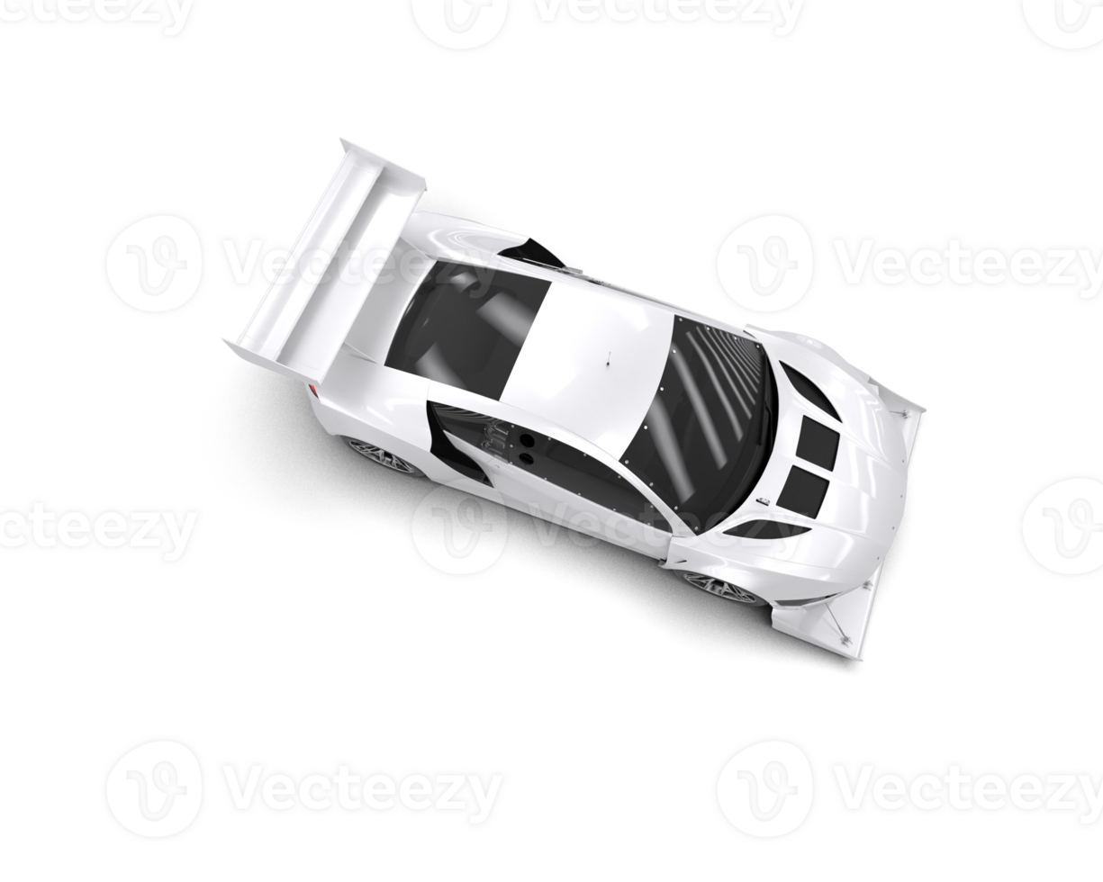 Realistic race car isolated on background. 3d rendering - illustration png