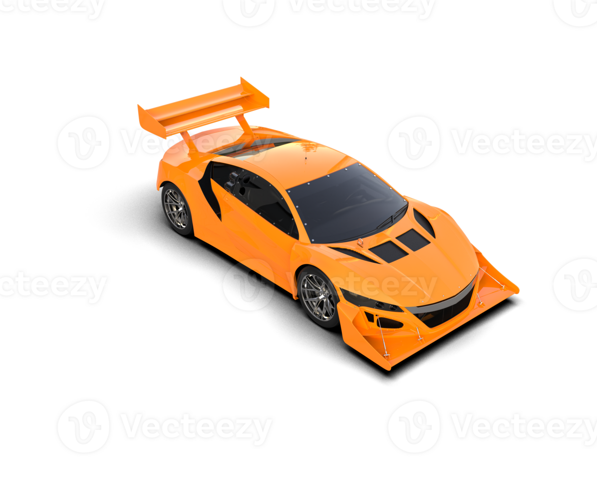 Realistic race car isolated on background. 3d rendering - illustration png