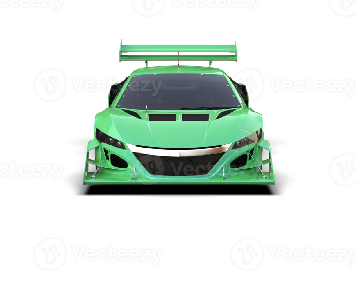 Realistic race car isolated on background. 3d rendering - illustration png