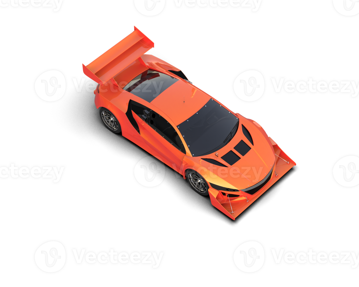 Realistic race car isolated on background. 3d rendering - illustration png