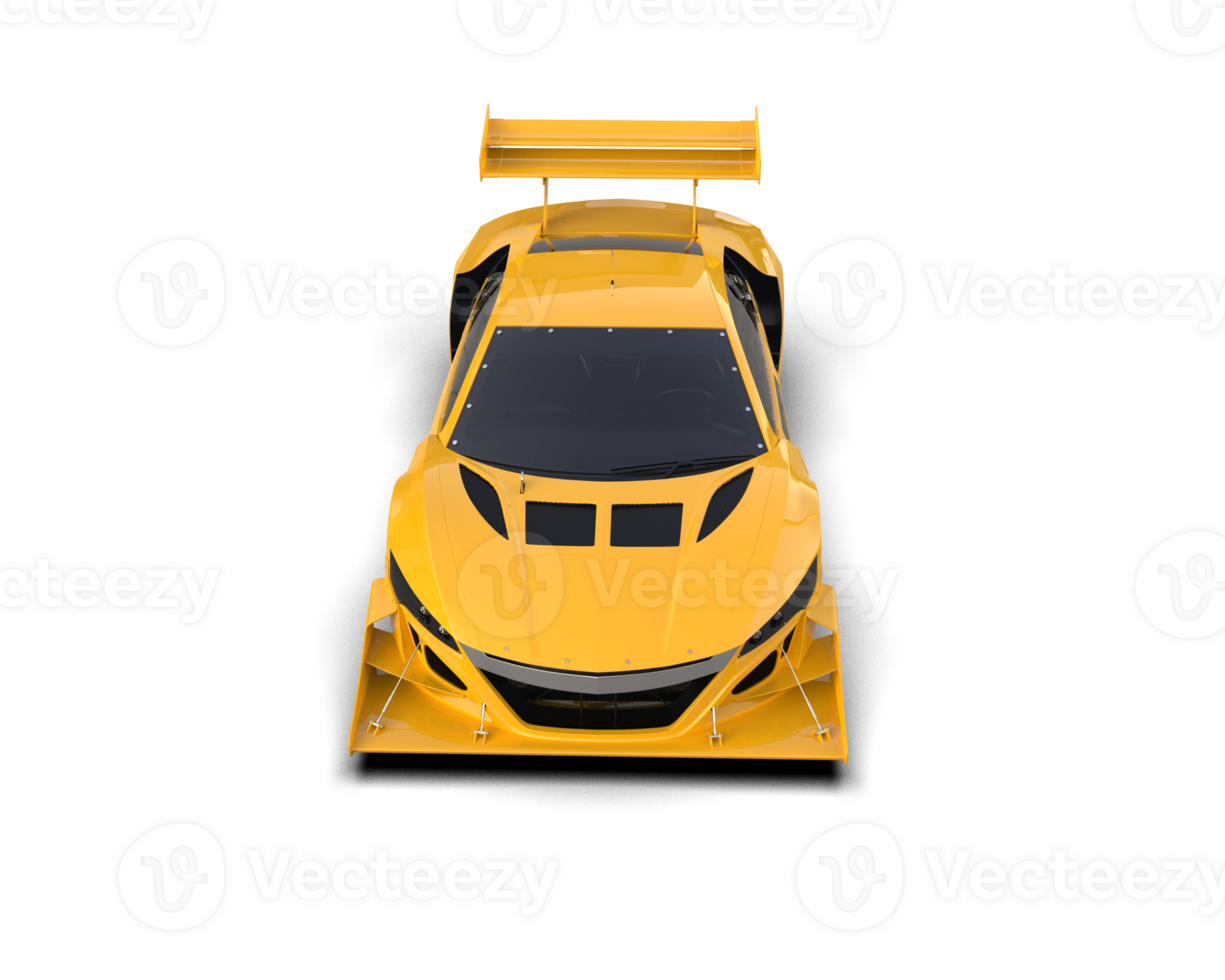 Realistic race car isolated on background. 3d rendering - illustration png