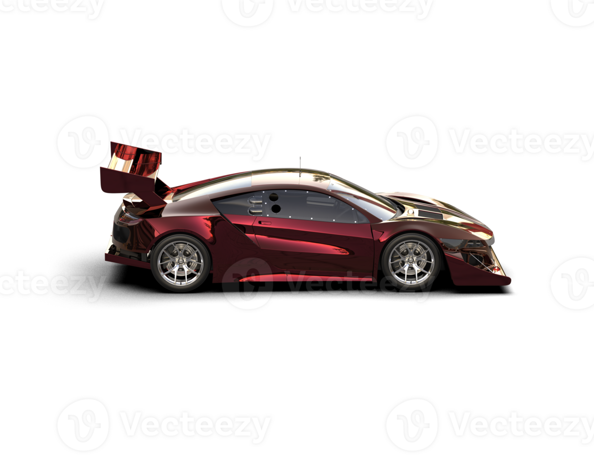 Realistic race car isolated on background. 3d rendering - illustration png
