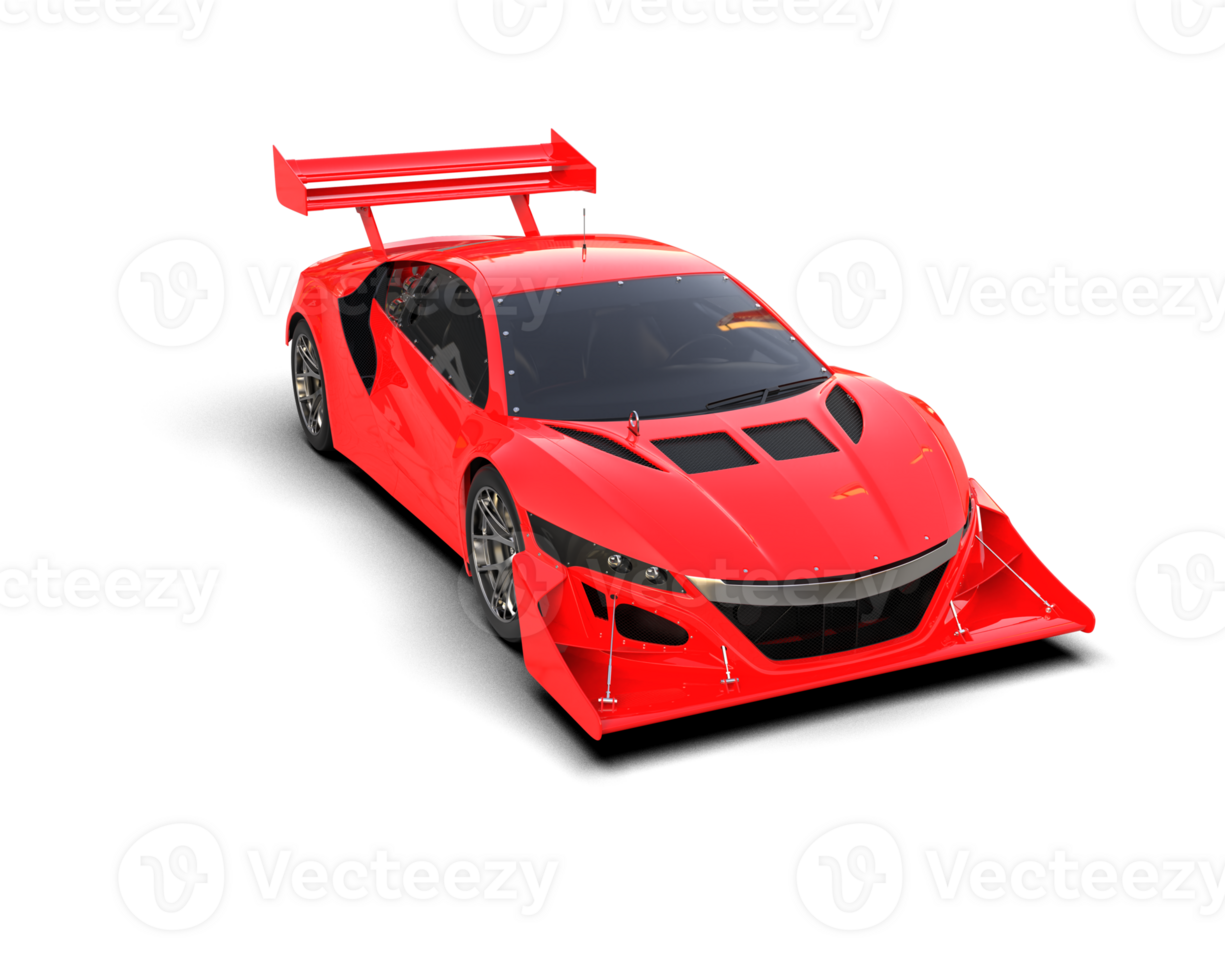 Realistic race car isolated on background. 3d rendering - illustration png