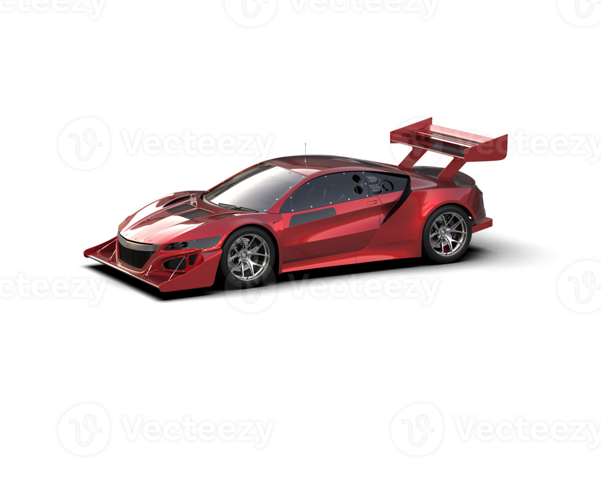 Realistic race car isolated on background. 3d rendering - illustration png