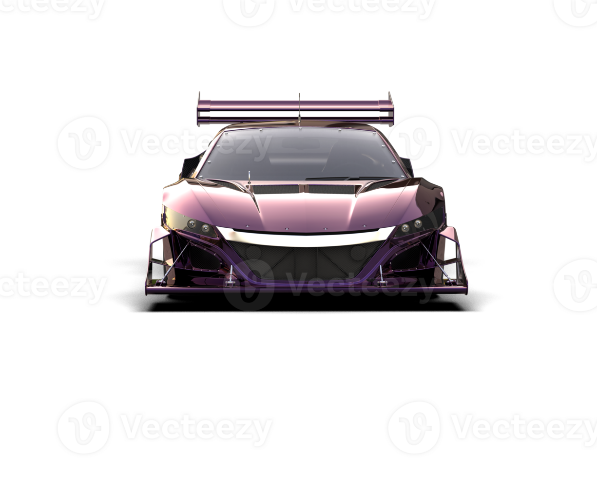 Realistic race car isolated on background. 3d rendering - illustration png