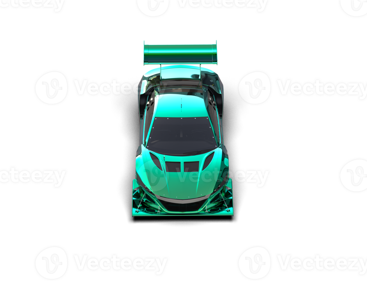 Realistic race car isolated on background. 3d rendering - illustration png