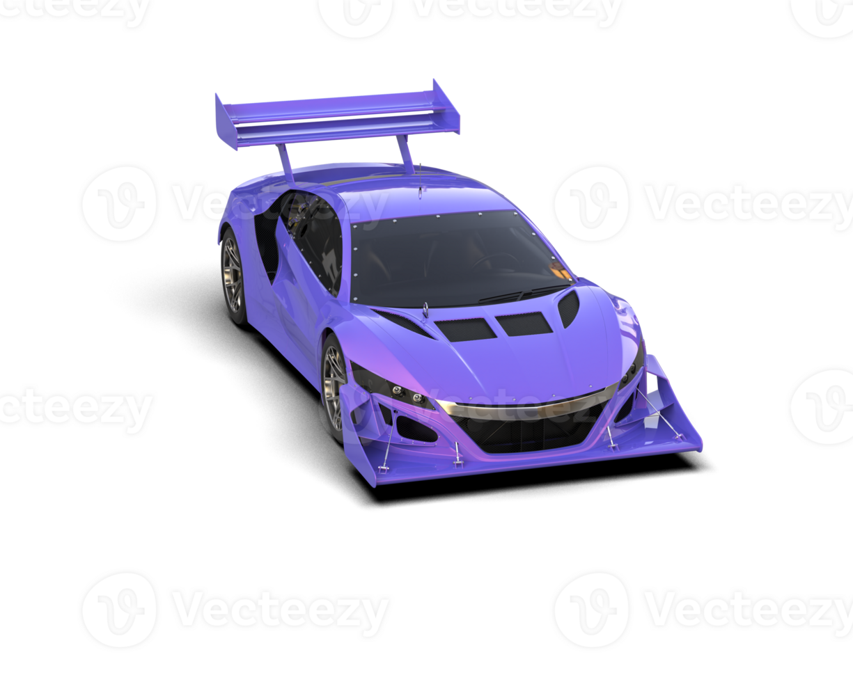 Realistic race car isolated on background. 3d rendering - illustration png