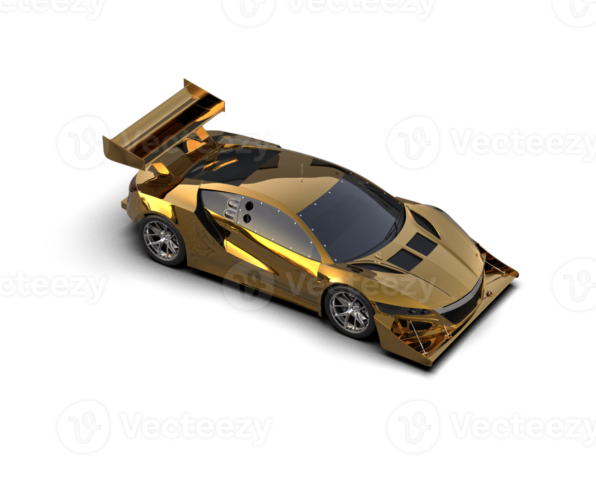 Realistic race car isolated on background. 3d rendering - illustration png