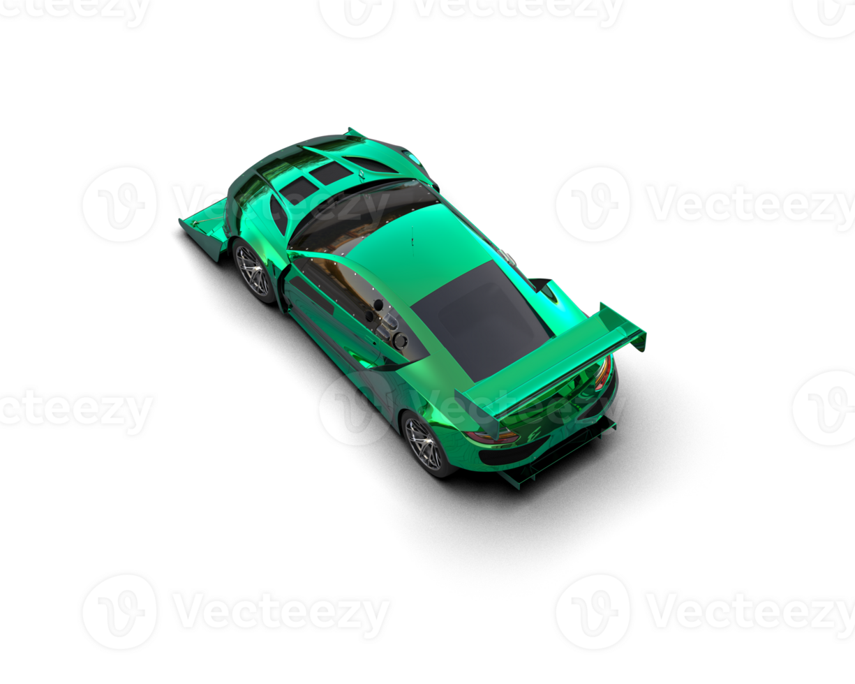 Realistic race car isolated on background. 3d rendering - illustration png