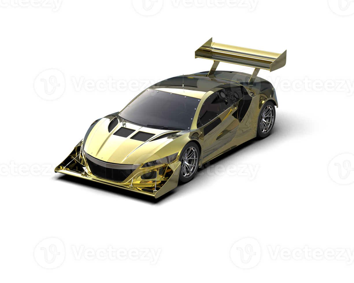 Realistic race car isolated on background. 3d rendering - illustration png