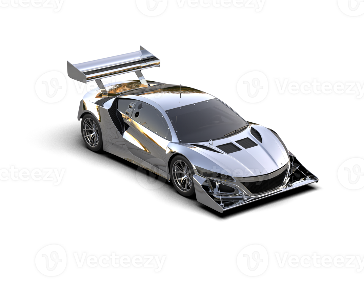 Realistic race car isolated on background. 3d rendering - illustration png