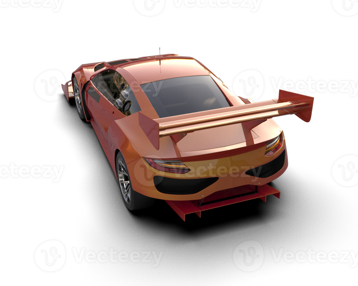 Realistic race car isolated on background. 3d rendering - illustration png