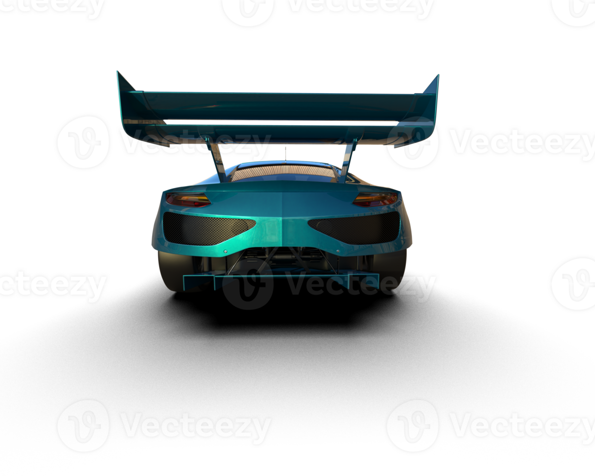 Realistic race car isolated on background. 3d rendering - illustration png