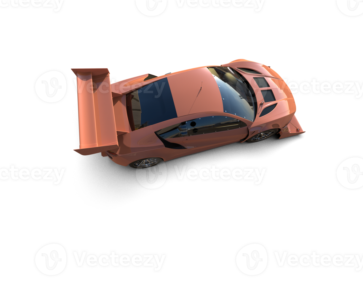 Realistic race car isolated on background. 3d rendering - illustration png