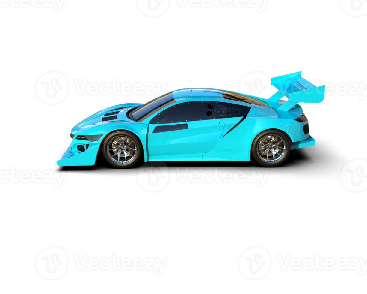Realistic race car isolated on background. 3d rendering - illustration png