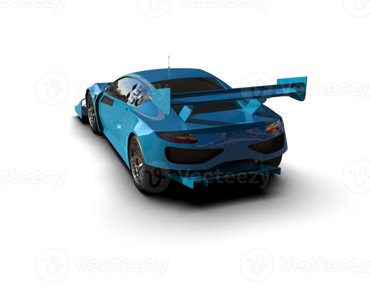 Realistic race car isolated on background. 3d rendering - illustration png