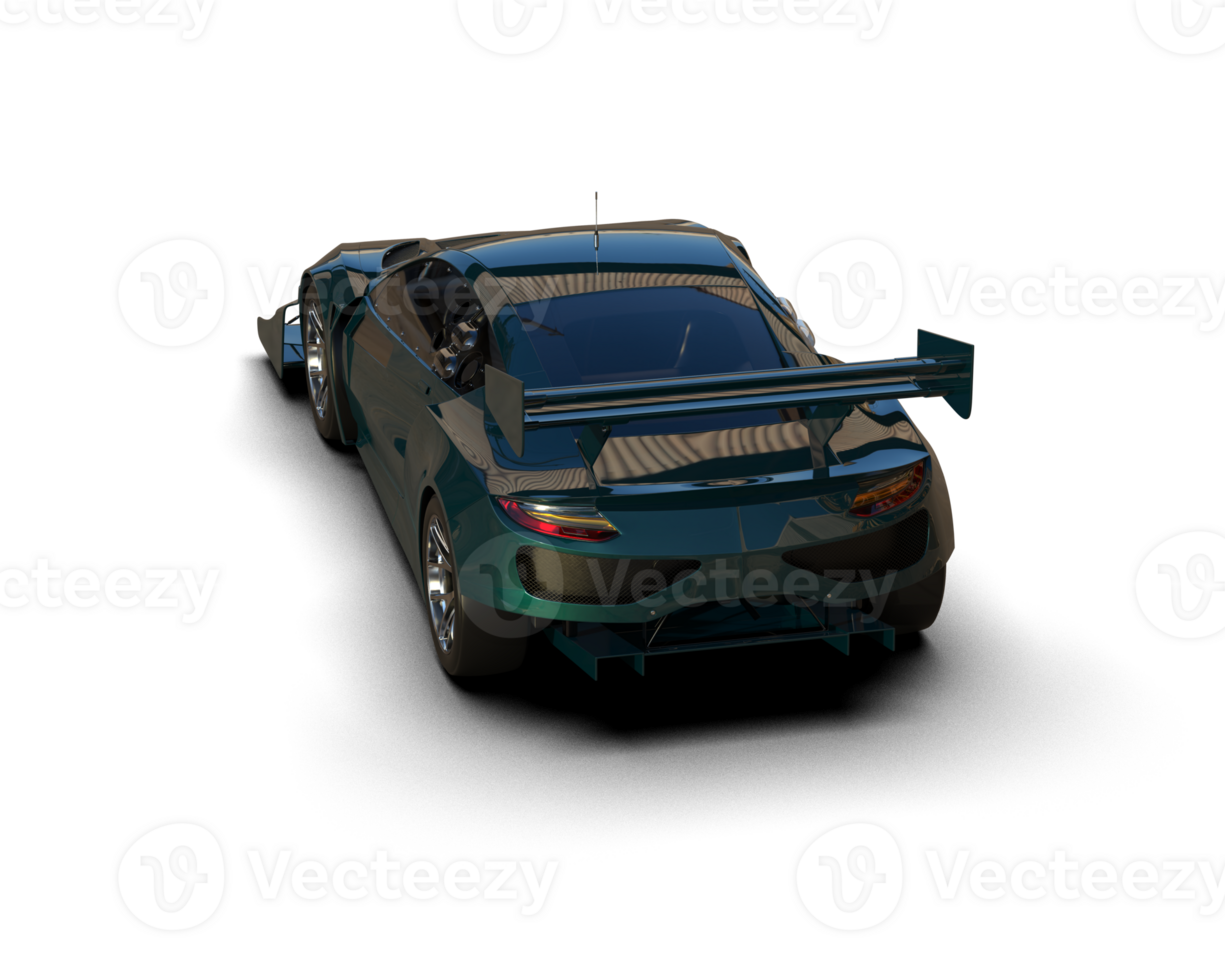 Realistic race car isolated on background. 3d rendering - illustration png