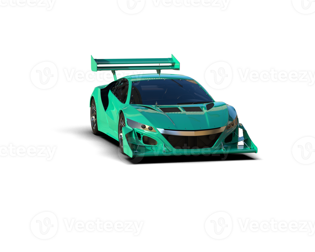 Realistic race car isolated on background. 3d rendering - illustration png