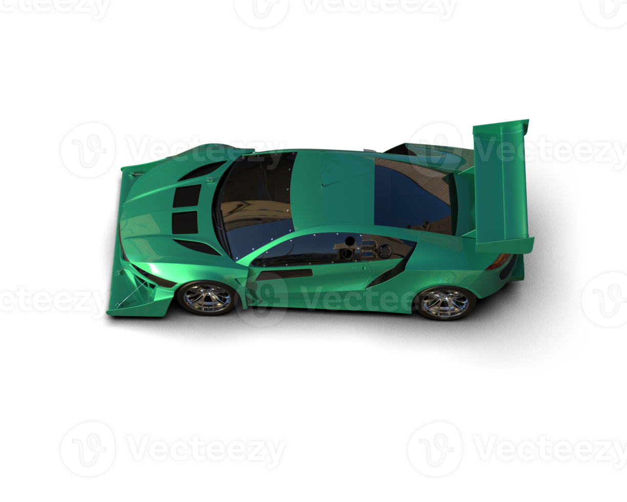 Realistic race car isolated on background. 3d rendering - illustration png