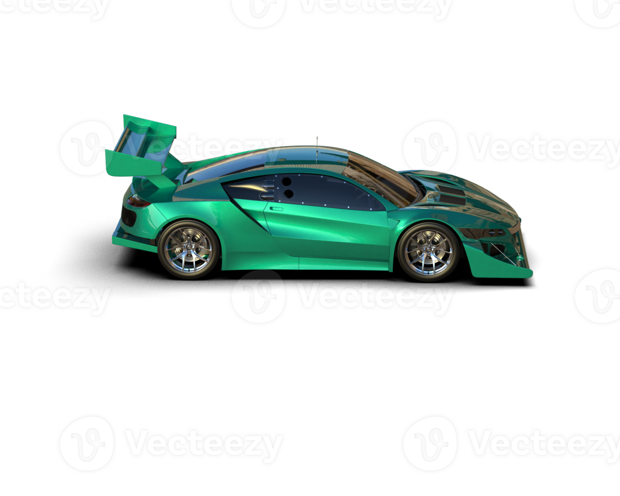 Realistic race car isolated on background. 3d rendering - illustration png